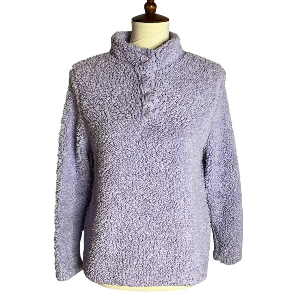 Girl's Purple Fuzzy Long Sleeved Top